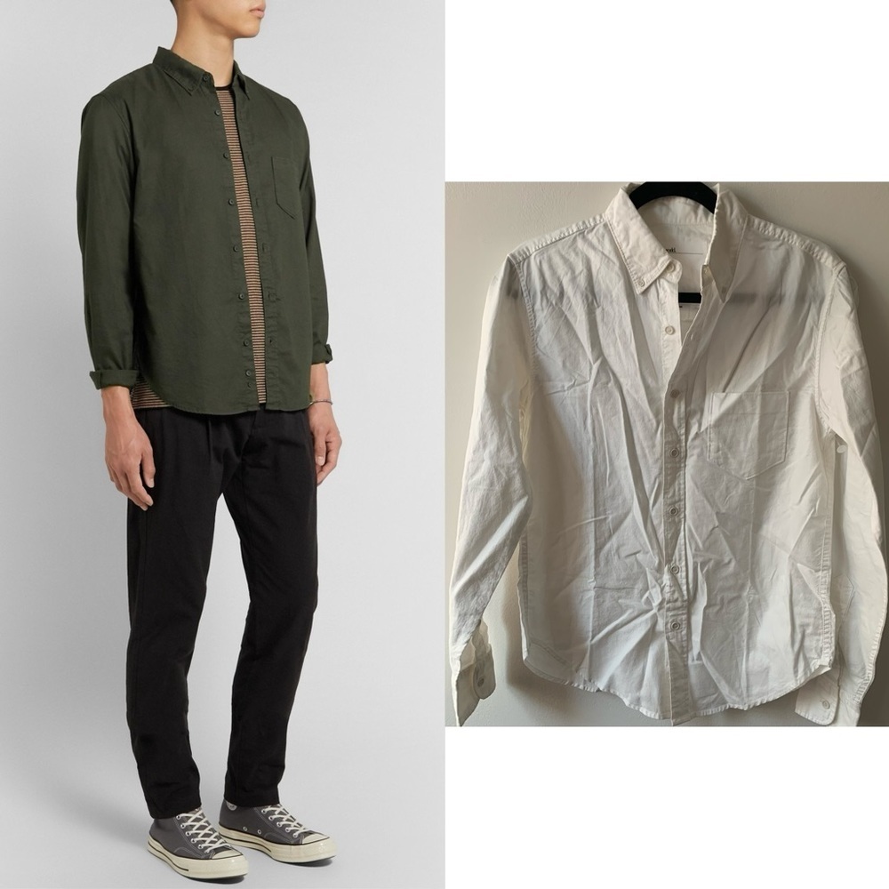 Entireworld Slim-Fit Button-Down Organic‎ Cotton Oxford Shirt Rare Deadstock
